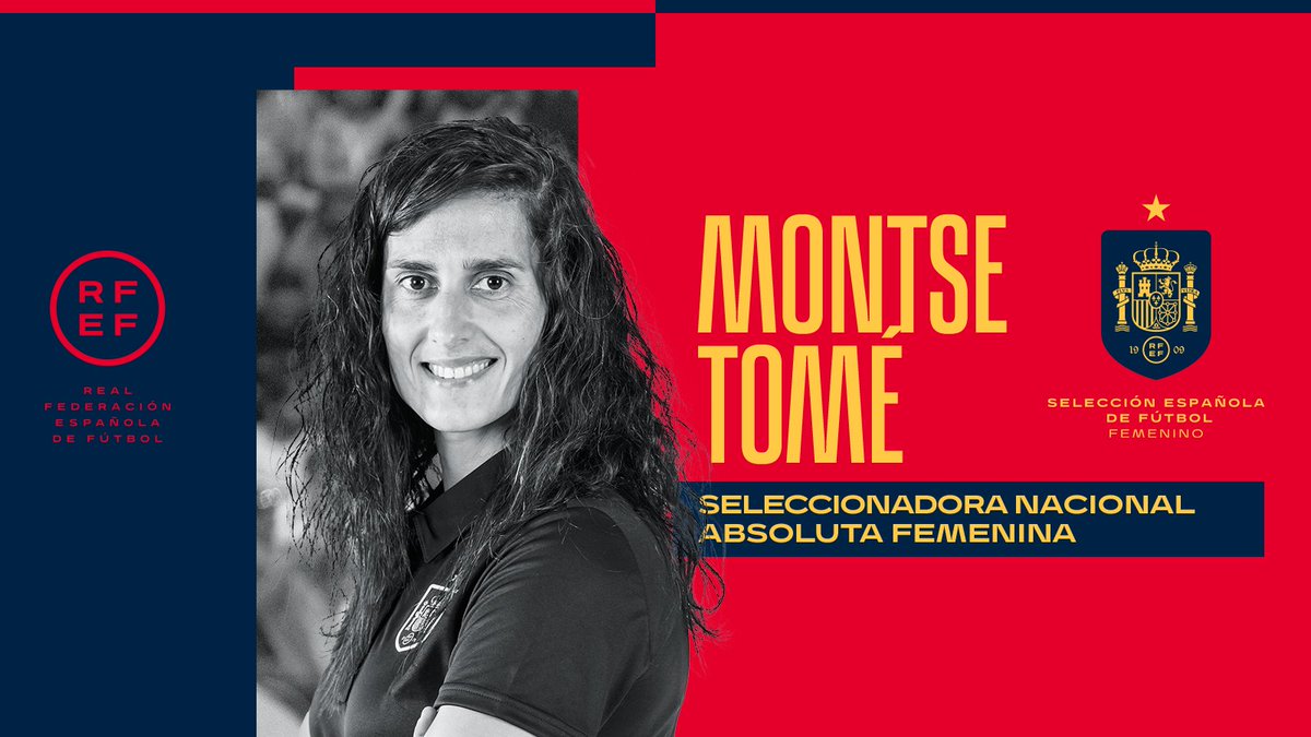 🚨 𝗢𝗙𝗜𝗖𝗜𝗔𝗟 | La RFEF nombra a Montse Tome nueva seleccionadora nacional femenina. La asturiana será la primera mujer en ostentar el cargo y se estrenará en septiembre en la #NationsLeague ante Suecia y Suiza. ℹ️ #JugarLucharYGanar