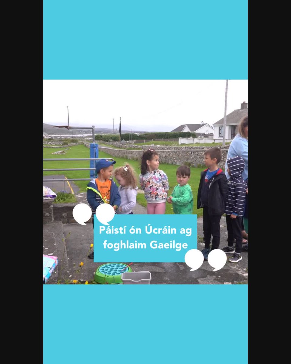 💛💙Páistí ón Úcráin ag foghlaim Gaeilge💙💛 Tá daltaí ón Úcráin ag freastal ar champa Samhraidh i Muigh-Inis le daltaí áitiúla le feabhas a chur ar a gcuid scileanna teanga. 📍Muigh-Inis, Conamara Scoil Cholmáin Muigh- Inis Tuismitheoirí na Gaeltachta