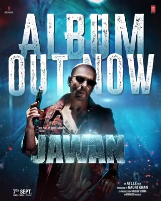 The sound of Jawan is now yours! 🎶🔥 JAWAN ALBUM OUT NOW! #Jawan releasing worldwide on 7th September 2023, in Hindi, Tamil & Telugu.