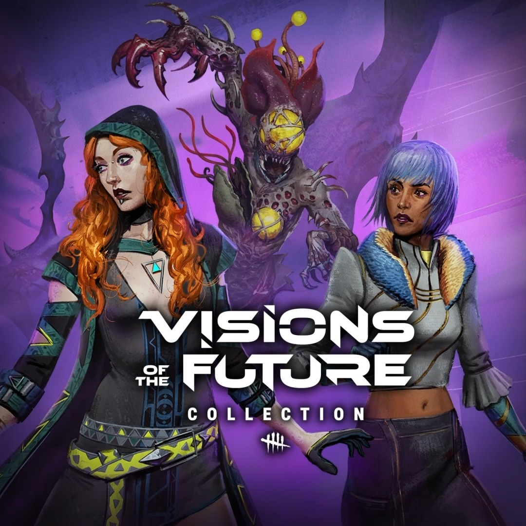 Even in a distant future, all roads lead to The Entity. The Visions of the Future Collection returns with new Outfits for The Hag, The Spirit, Nea Karlsson, Zarina Kassir, Mikaela Reid, and Elodie Rakoto.