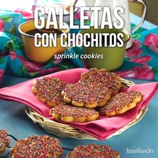 ¡Disfruta de estas galletas con chochitos típicas de las panaderías mexicanas! #kiwilimon #recetas Receta 👉