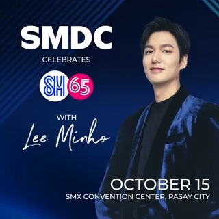 OUR 'GOOD GUY' IS ON HIS WAY The countdown begins. Join SMDC as we celebrate SM's 65th anniversary with Korean Superstar Lee Minho live in Manila! Stay tuned to find out how to score exclusive invites to this unforgettable event.