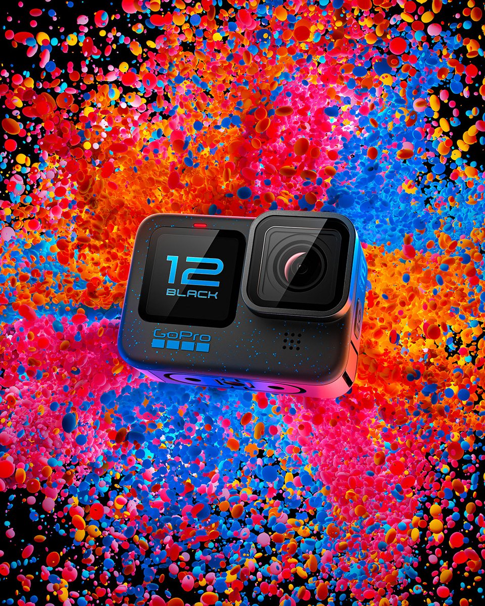 Meet #GoProHERO12 Black 📷 Our most feature-packed HERO cam ever ✔️ Up to 2x 🔋 Runtimes ✔️ HDR ✔️ 5.3K60, 4K120, + 2.7K240 ✔️ 8:7 Sensor ✔️ HyperSmooth 6.0 ✔️ Max Lens Mod 2.0 Ready ✔️ 10-bit + Log Encoding ✔️ Bluetooth Audio ✔️ Timecode Sync Pre-order: