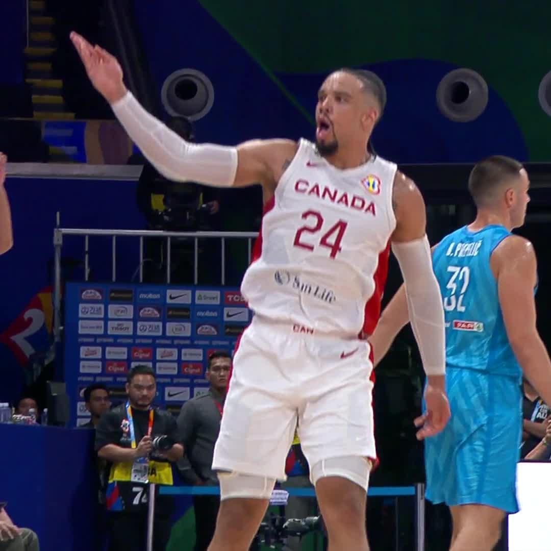 Dillon Brooks in his I-just-want-to-watch-the-world-burn mode. #FIBAWC x #WinForAll