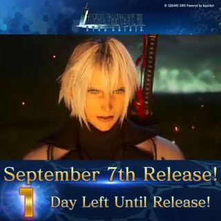 1 Day Left Until Release! Pre-register Now: #FF7EC #FF7EverCrisis #FF7
