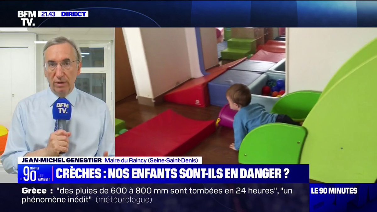 💬 "C'est une question de contrôle et d'encadrement des entreprises" ➡ Le maire du Raincy (Seine-Saint-Denis), qui a placé les crèches de sa ville en délégation de service public, réagit aux faits de maltraitances dans certaines crèches privées