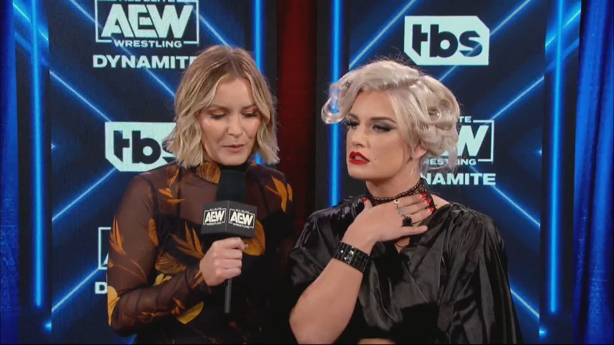 Toni Storm has an interesting case of mild amnesia around the #AEW Women's World Championship. Watch #AEWDynamite LIVE on TBS! #ToniStorm | Renee Paquette