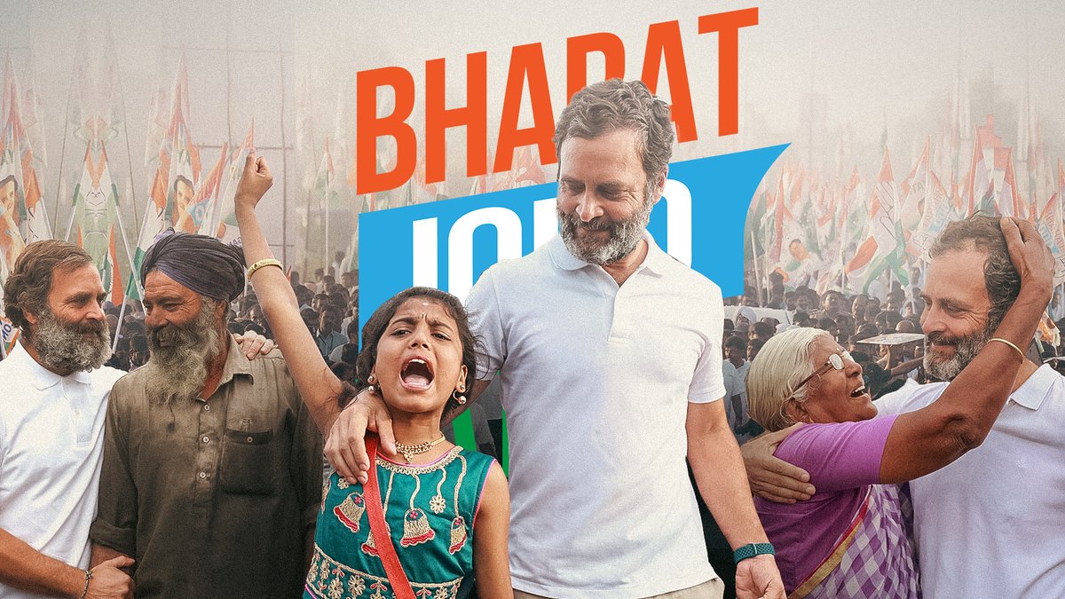 भारत जोड़ो यात्रा के एकता और मोहब्बत की ओर करोड़ों कदम, देश के बेहतर कल की बुनियाद बने हैं। यात्रा जारी है - नफ़रत मिटने तक, भारत जुड़ने तक। ये वादा है मेरा!