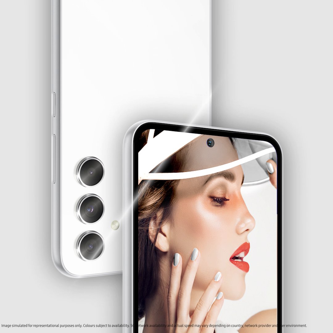 White is here with all things awesome. Make some noise for the new shade of #GalaxyA54 5G. Vibe with the bold and bright, and make your awesome white. Own now: #AwesomeIsForEveryone #GalaxyA545G #AwesomeGalaxyA #Samsung