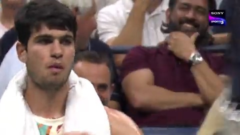The MS Dhoni cameo during the US Open Quarter Finals.