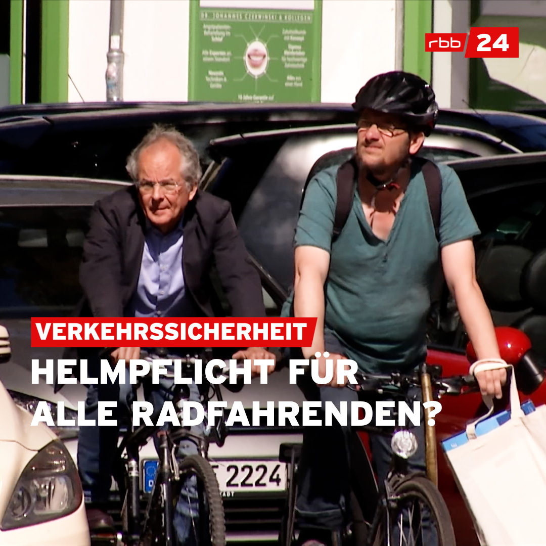 Helm oder nicht #Helm - an dieser Frage scheiden sich die Geister. Bisher können Radfahrende selbst entscheiden. Doch die #Berlin​er Verkehrssenatorin Schreiner (CDU) und ihr #Brandenburg​er Kollege Beermann (CDU) wollen das ändern. Was sagt ihr dazu? 👉