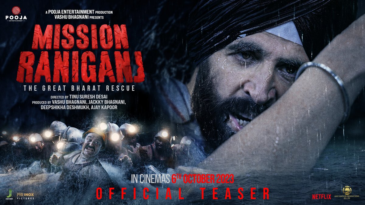 In 1989, one man showed courage and conviction that saved lives! #MissionRaniganjTeaser out now: Watch the story of Bharat’s true hero with #MissionRaniganj in cinemas on 6th October.