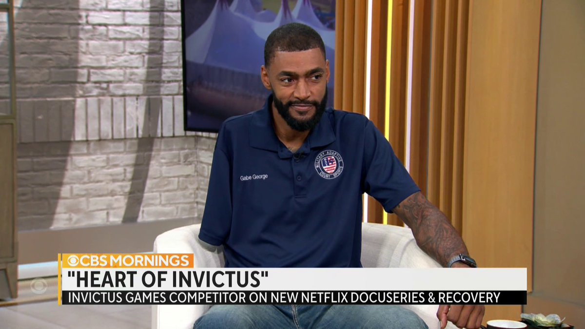 Gabe George, a Navy veteran who lost his arm after a motorcycle accident, is featured in the Netflix docuseries #HeartofInvictus. He shares how he perseveres through pain for his daughter, connecting with Prince Harry and how he finds purpose through sport and Invictus Games Foundation 💛🖤.