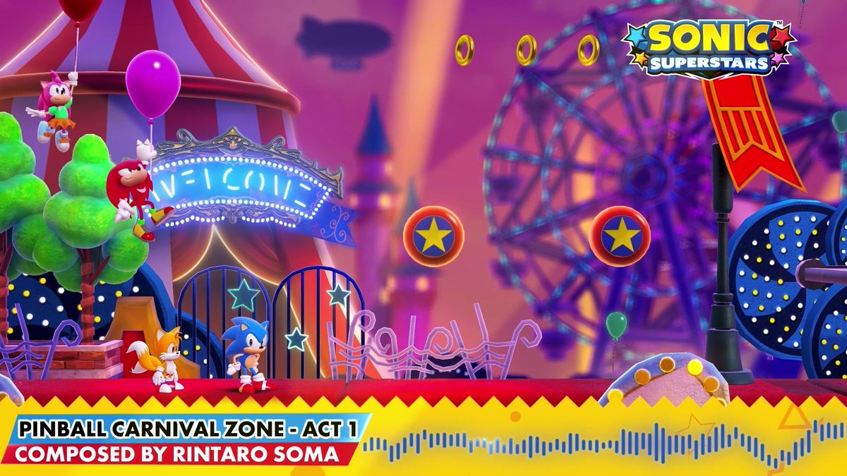 Who's ready for some festive fun at the carnival? Take a beat and unwind to the jubilant sounds of the Pinball Carnival Zone in Sonic Superstars.