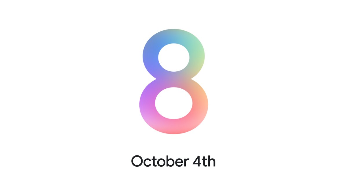 Gr8 things are coming. Tune in to #MadeByGoogle on October 4th at 10am ET and sign up for updates at the Google Store: