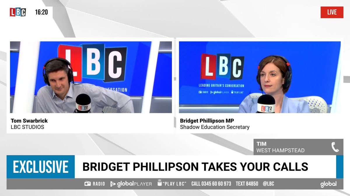 'Having been to a boarding school myself, I suggest we get rid of them totally.' Private schools 'perpetrate the divisiveness we're trying to fight in this country', this Tom Swarbrick caller tells Shadow Education Secretary Bridget Phillipson, who says Labour wouldn't scrap them.