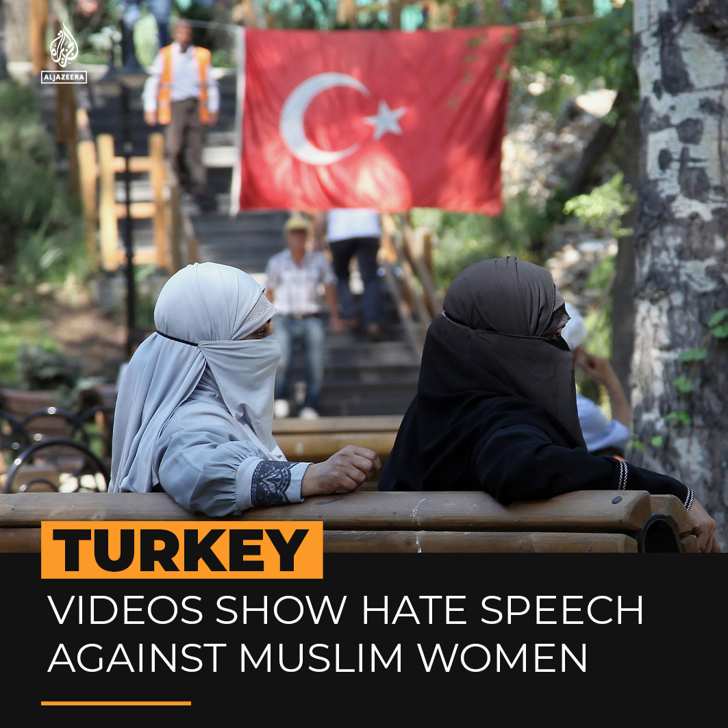 “Go away you black bugs.” A hate speech attack in Turkey against a Muslim woman wearing a hijab has been caught on video 👇