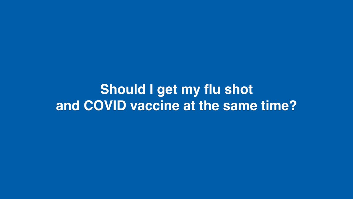 "Should I get my flu shot and COVID vaccine at the same time?" CDC Director answers in this video ⬇️ Here's everything else you need to know about #COVID19: