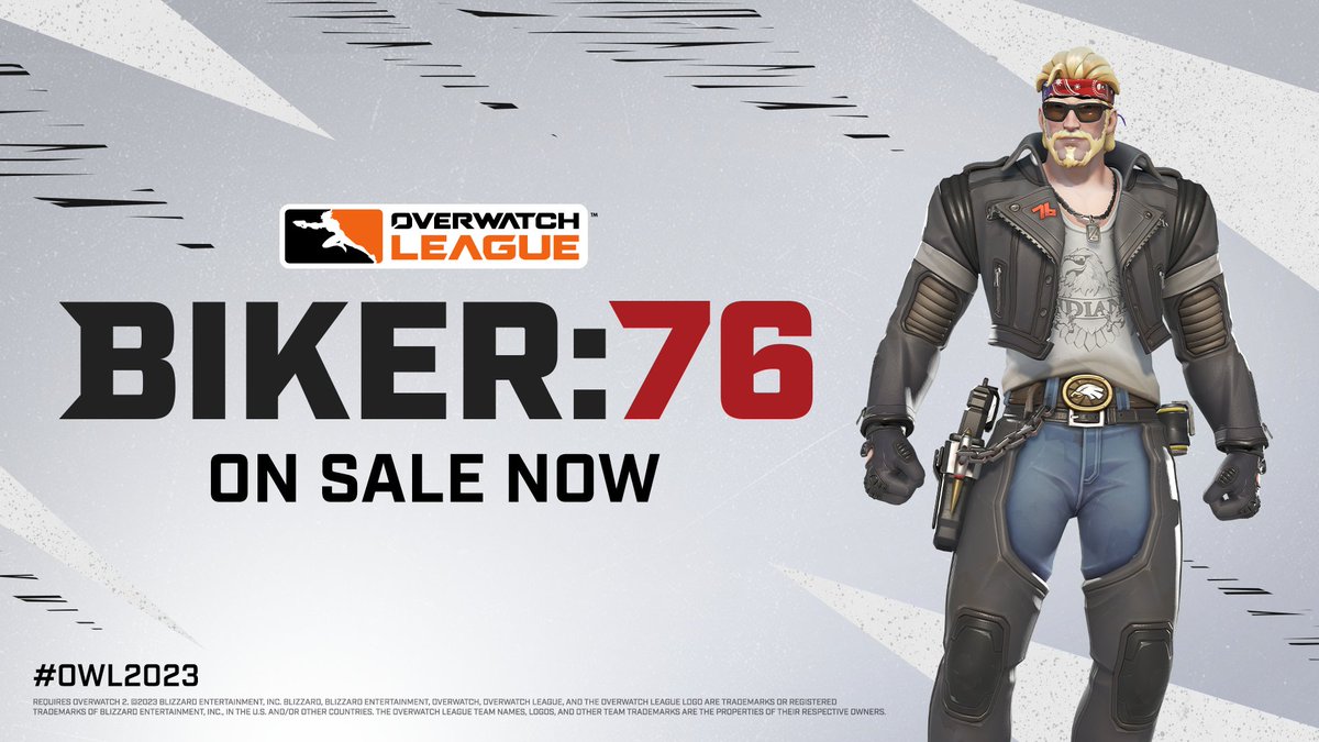 Rev up your engines 🏍️ Biker 76 (Legendary) skin has rolled into the Overwatch 2 shop!