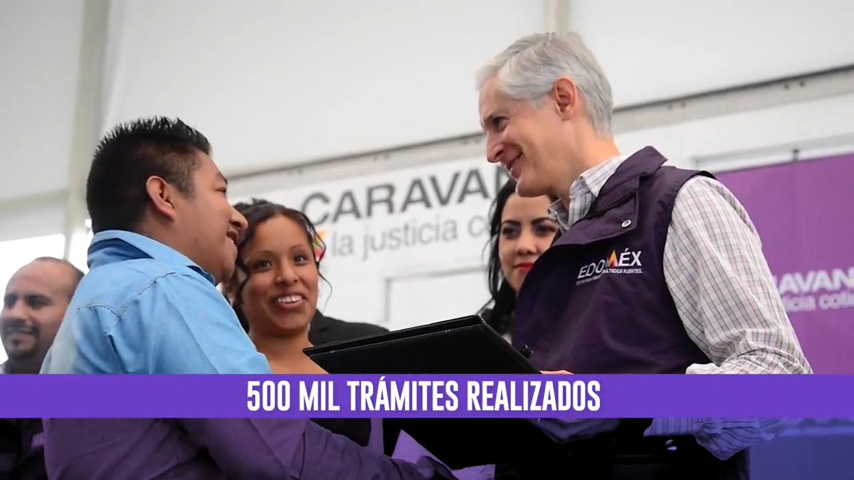 A través de las #CaravanasXLaJusticia, más de 190,000 mexiquenses han resuelto medio millón de trámites. #6toInformeEdoméx