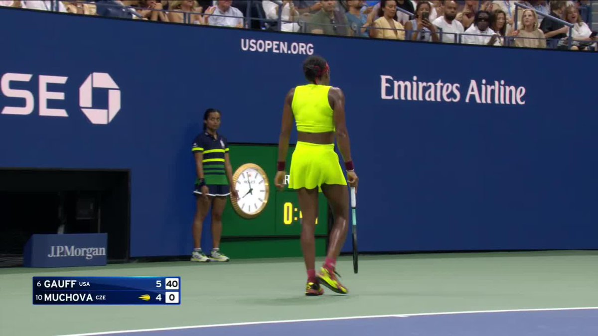 It got interesting but Coco Gauff grabs the first set 6-4 over Muchova.