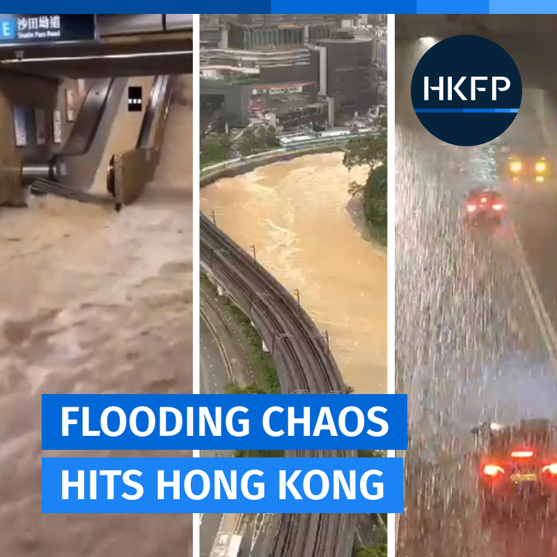 Hong Kong was hit by widespread flooding on Friday as record-breaking rain paralysed the city. The Observatory recorded the highest one-hour rainfall since records began in 1884. Full story: