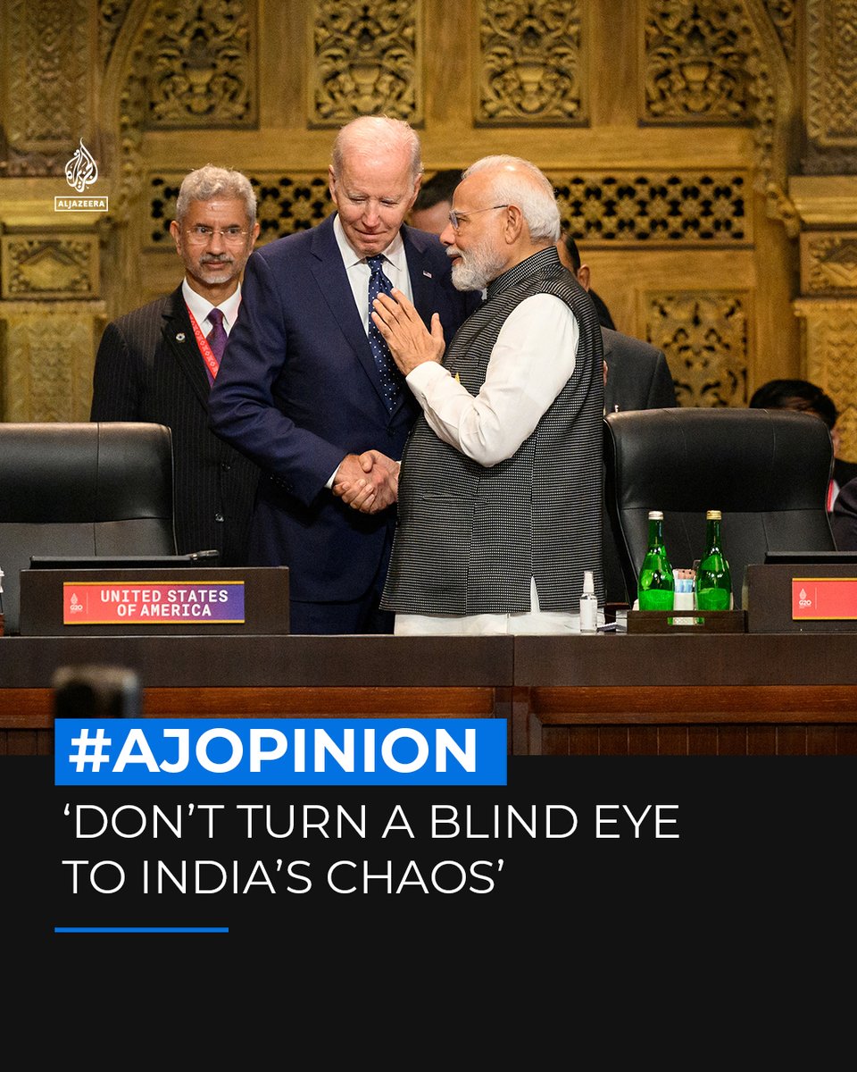 As world leaders gather in India for the G20 summit, author Arundhati Roy warns them of the consequences of ignoring what she calls fascism in her country ⤵️ #AJOpinion