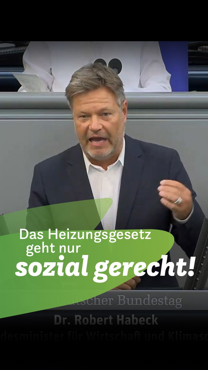 Das, was Robert Habeck sagt 👇 #Heizungsgesetz