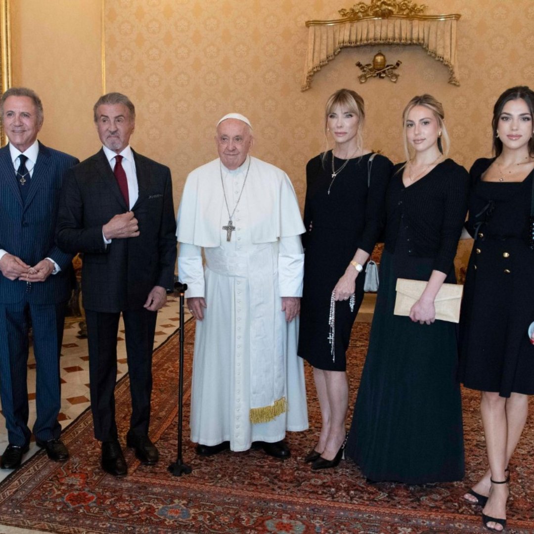 Rocky y el Papa. Sylvester Stallone y Francisco. El encuentro del día.