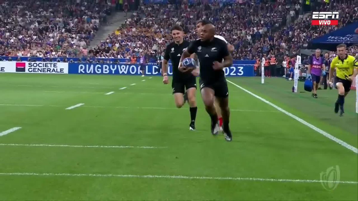 🇳🇿 Was it forward? Mark Telea has a second! #FRAvNZL #RWC2023