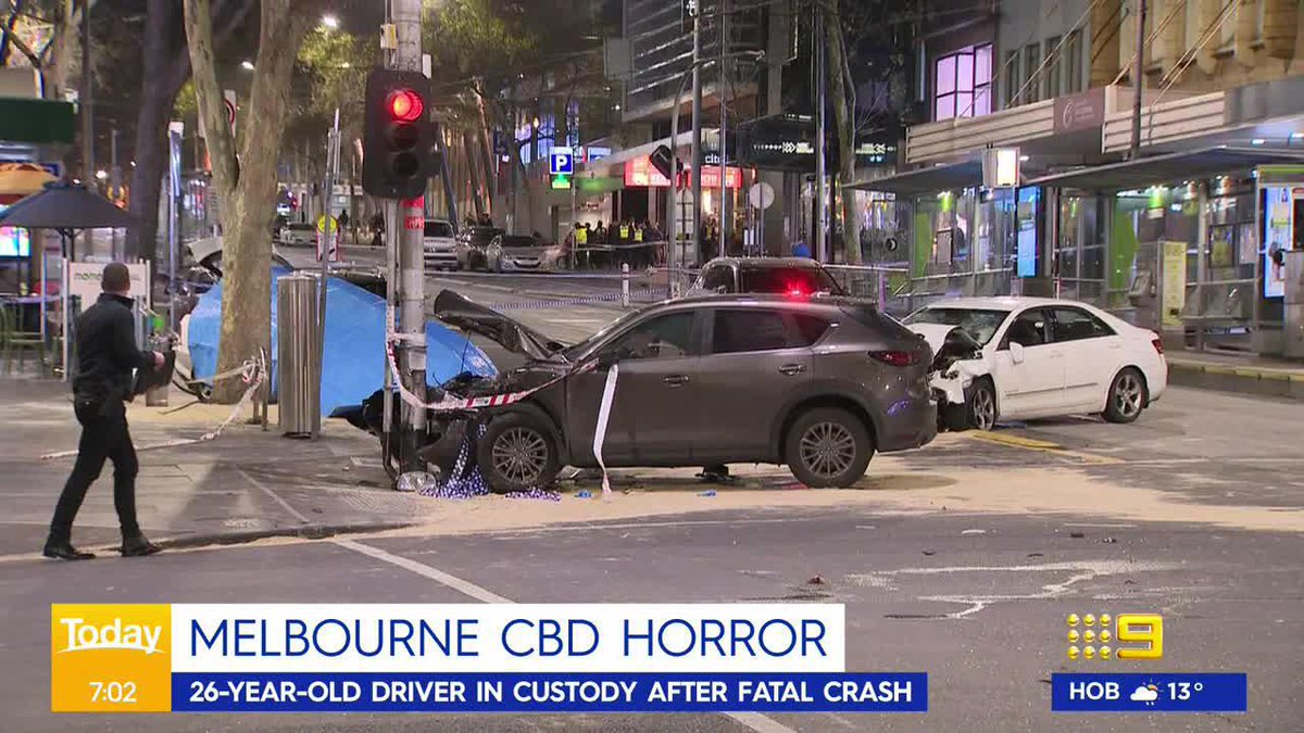 One person has been killed, and five others are injured, after a driver mowed down pedestrians at a busy tram stop on Bourke Street overnight. Elisabeth Moss #9News DETAILS: