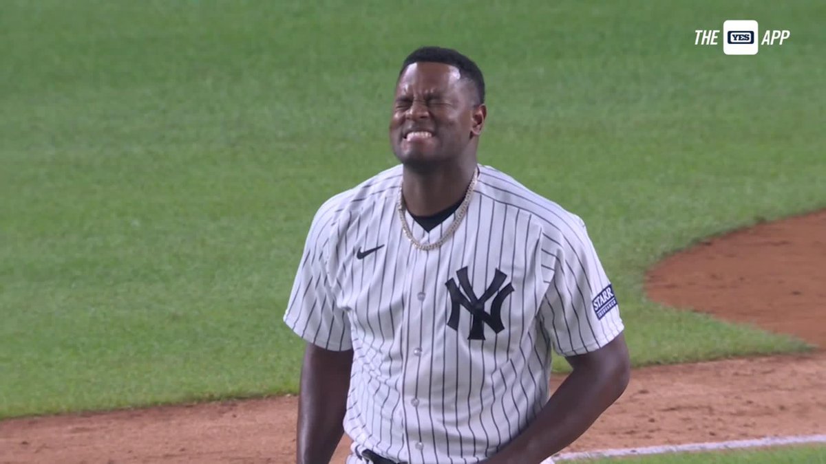 Luis Severino exits the mound in the 5th inning after his 70th pitch of the night.