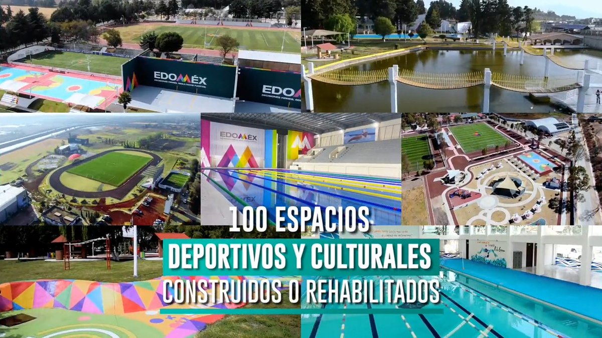 A través del programa #ViveTuComunidad construimos y rehabilitamos 100 espacios deportivos y culturales. #6toInformeEdoméx
