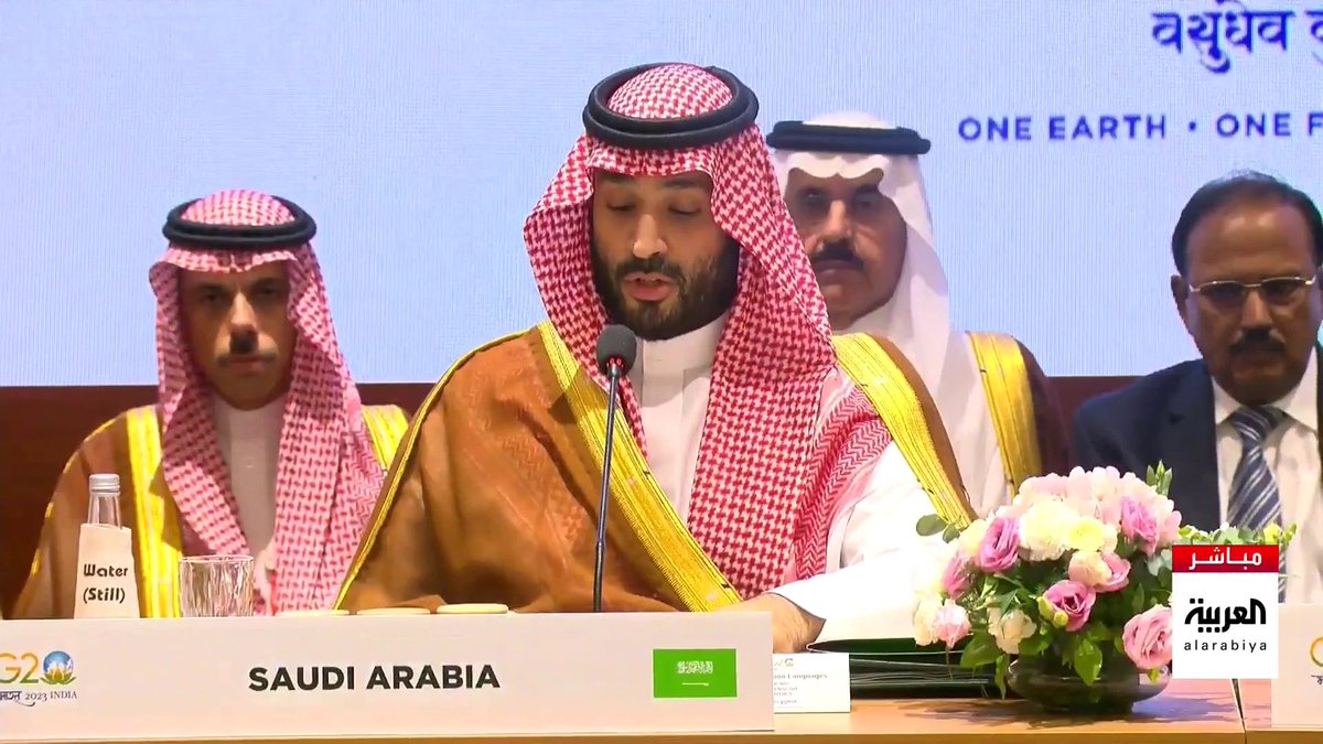 عاجل: كلمة ولي العهد الأمير محمد بن سلمان في قمة العشرين بالهند. #ولي_العهد_في_قمة_العشرين -