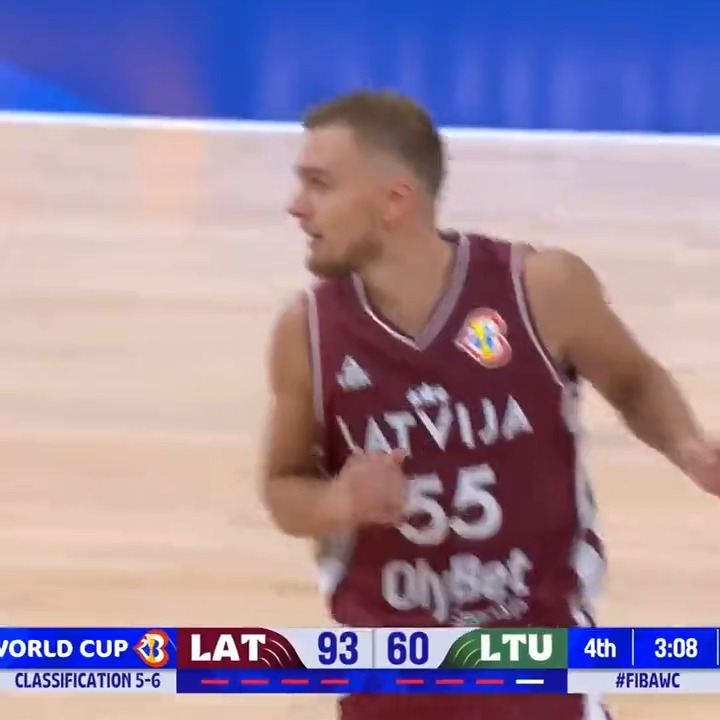 Dimes on deck for Arturs Zagars 💯 17 AST for the Latvian guard as he breaks the #FIBAWC single game assist record!