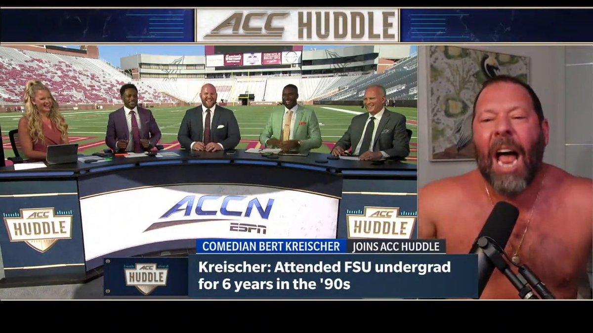 "WE ARE BACK BABY" bert kreischer is all in on the Seminoles 🍢 FSU Football