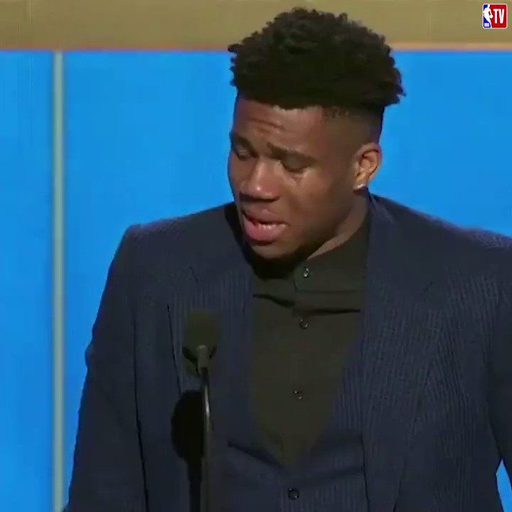 "When you're a little kid, you don't see the future. If you have a good parent, your parent sees the future for you. ... You're my true hero." Giannis' 2019 MVP speech was everything ♥️ #TeamDay | Milwaukee Bucks