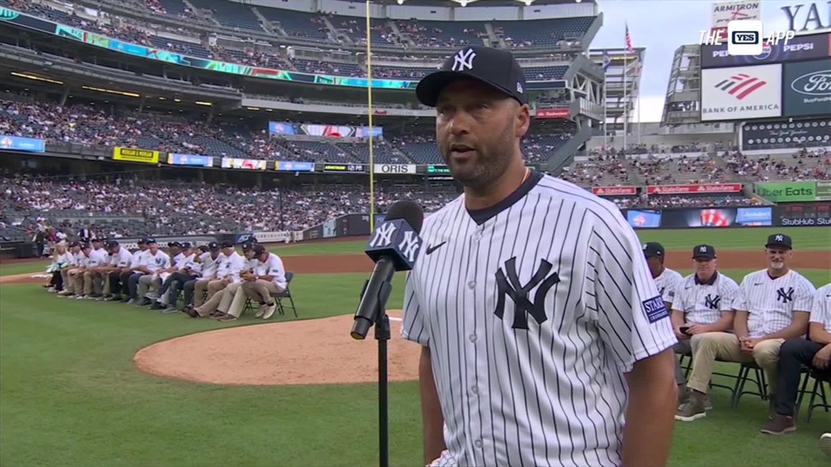 Derek Jeter delivers a send-off message to Yankees fans to close out 75th Old-Timers' Day 🫡