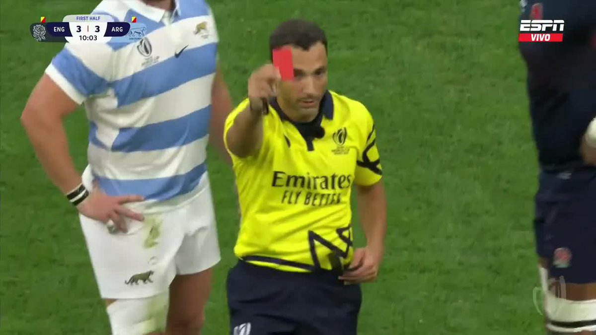 Tom Curry’s red card. 🟥 #RWC2023 #ENGvARG