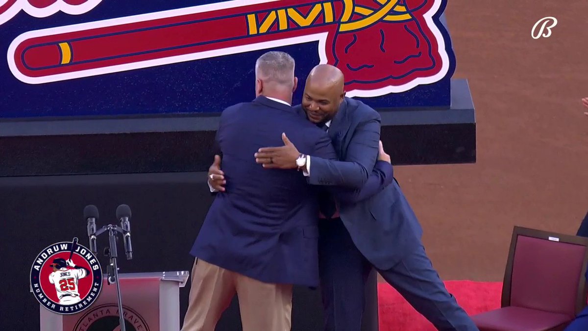 "Practice your speech tonight because I got a feeling you're going to be making another one really, really soon in a little town called Cooperstown." — Chipper Jones to Andruw Jones