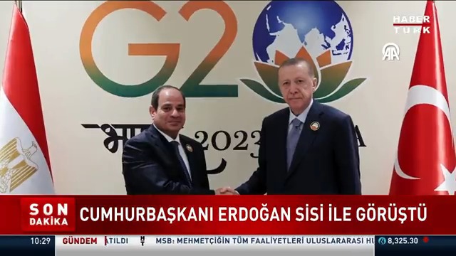 BREAKING — First bilateral meeting between Erdogan and Egypt’s Sisi in more than a decade