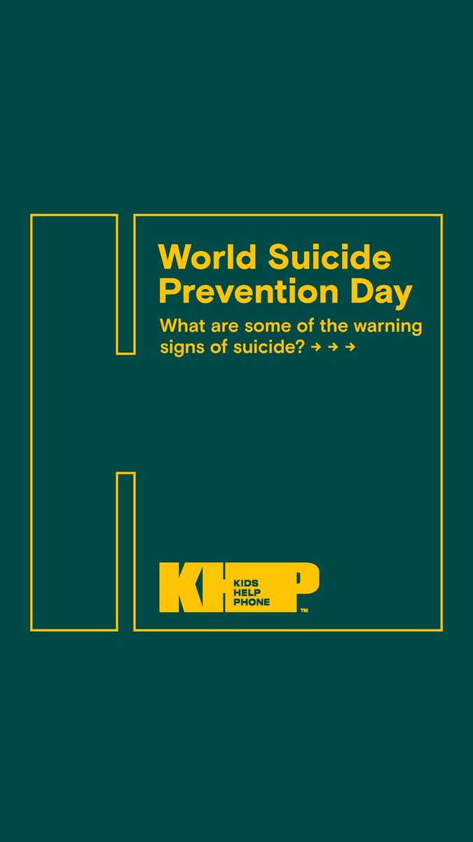 Today is #WorldSuicidePreventionDay. Suicide is one of the most common topics that people connect with us about. Tap through the images to learn about some of the warning signs of suicide and what you can do if you or someone you know is experiencing thoughts of suicide.