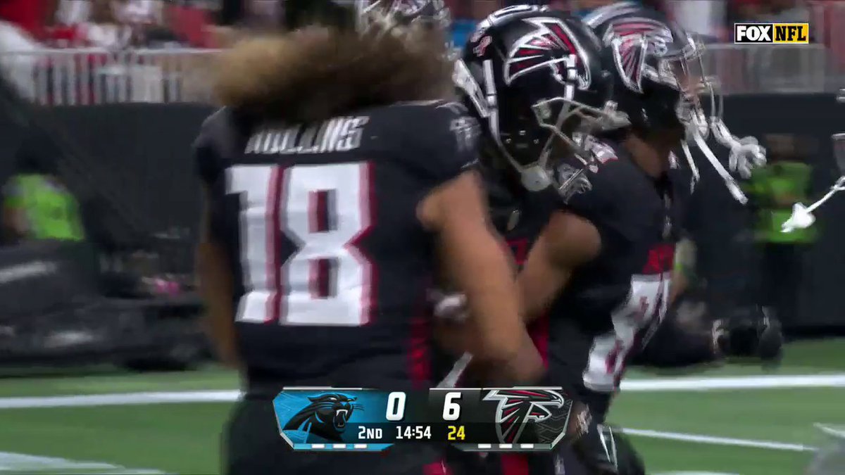 Bijan Robinson first career NFL touchdown is a HIGHLIGHT. Whoop!