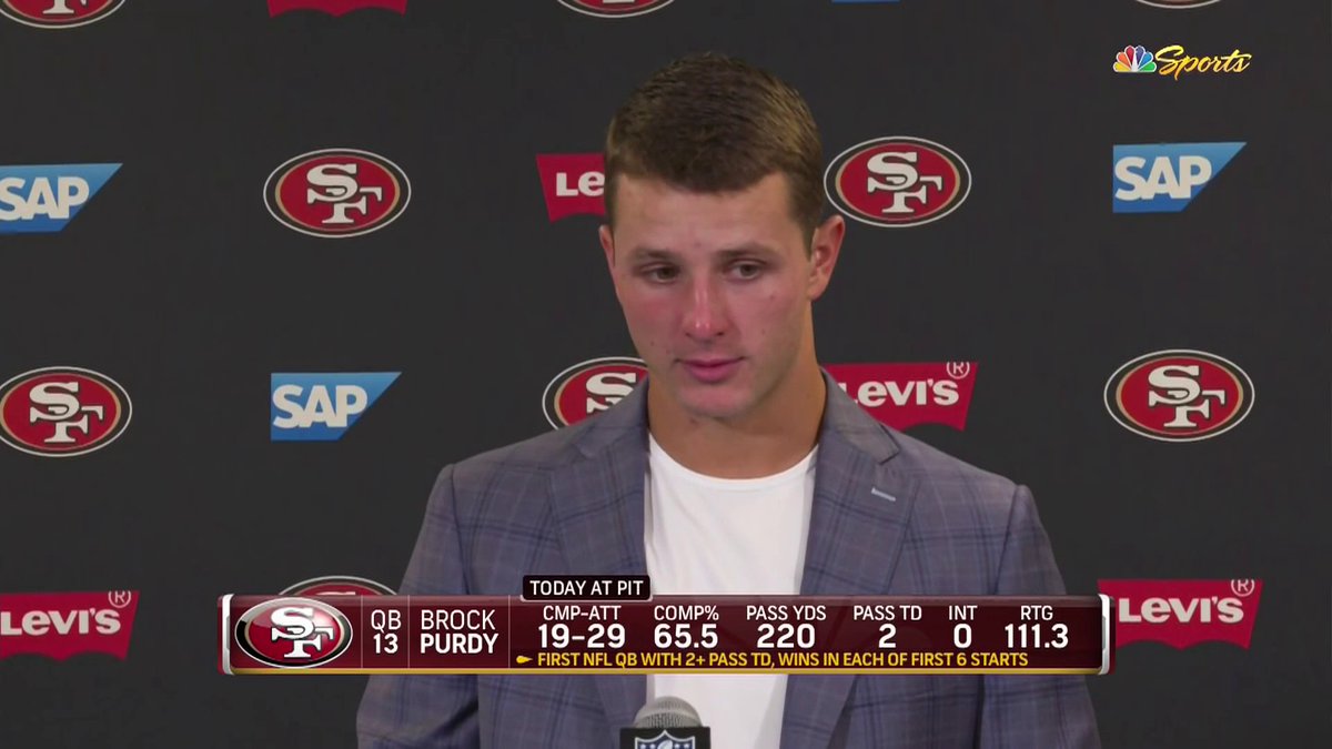 Brock Purdy wasn't thinking about Patrick Peterson's comments in the game but said it "felt good" to throw a second TD against him
