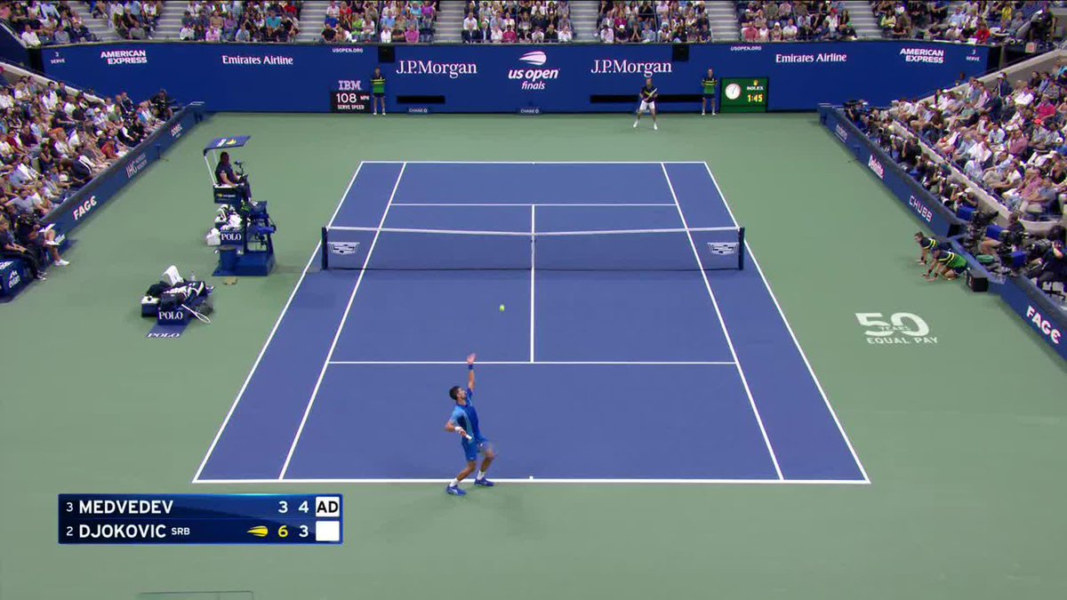 A textbook half-volley dropshot from Djokovic!