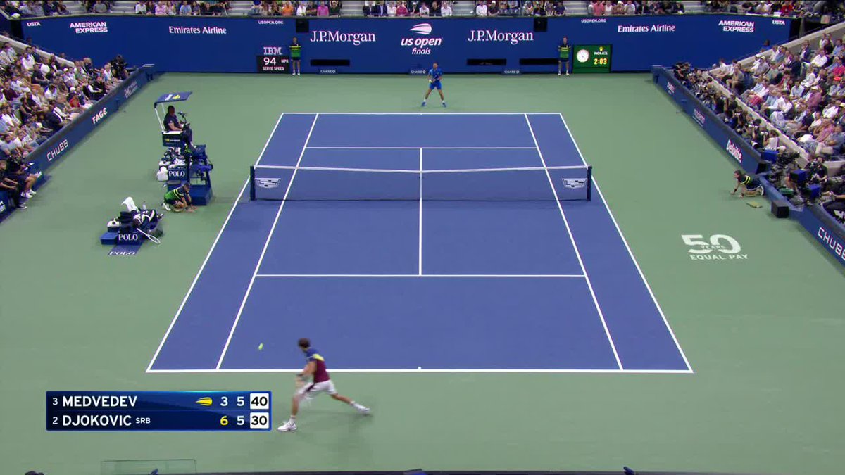 Wow. Wow. Wow. What a point from Medvedev and Djokovic.