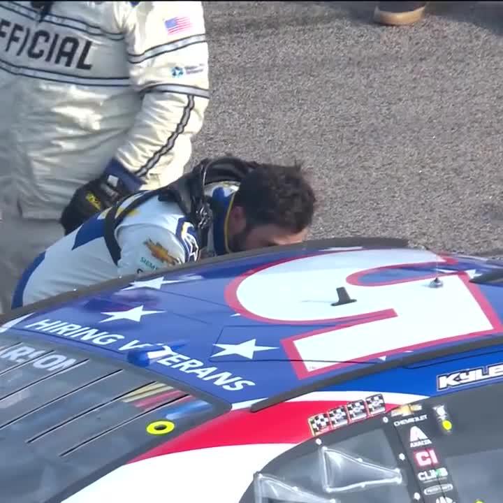 Tight racing on the track ... and pit road. Kyle Larson on what happened with Chase Elliott and Brad Keselowski.