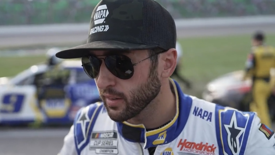 Chase Elliott finished sixth on a solid day. What he said afterward and whether he was sending a message to Kyle Larson after the contact as they were exiting their pits.