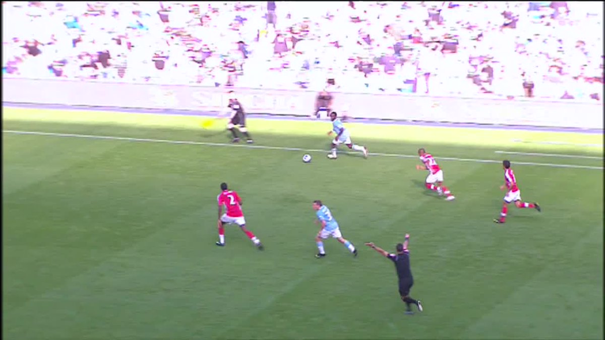 14 years ago today: Emmanuel Adebayor ran the full length of the pitch to celebrate in front of the Arsenal fans 😂😂😂 📹 Sky Sports Premier League