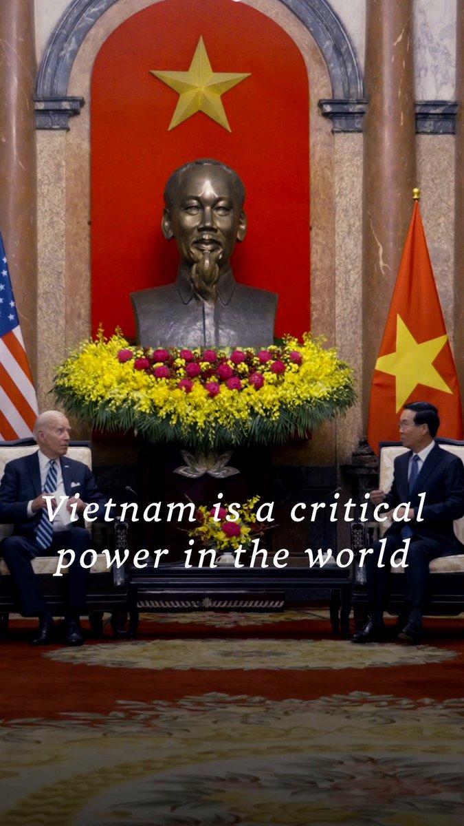 Following 50 years of progress in the relationship between our nations, from conflict to normalization, I am proud to have strengthened ties with Vietnam – a critical Indo-Pacific partner – even further. The United States is a Pacific nation, and we are not going anywhere.
